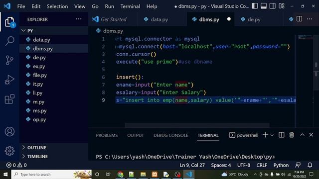Console App Sql with python смотреть онлайн