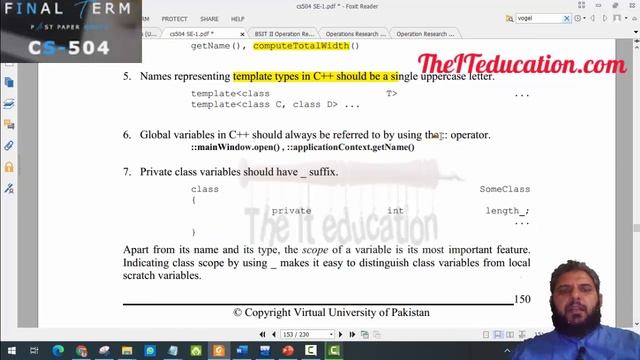 CS504 Final Term Preparation | CS504 Short Lectures | Good Coding Conventions C++ and Java смотреть онлайн