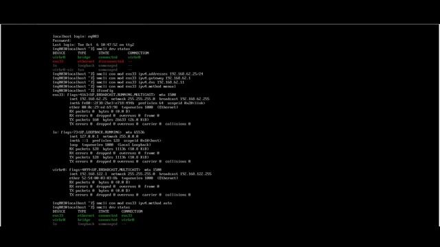 Configuración del entorno y dirección IP en CentOS 8 смотреть онлайн