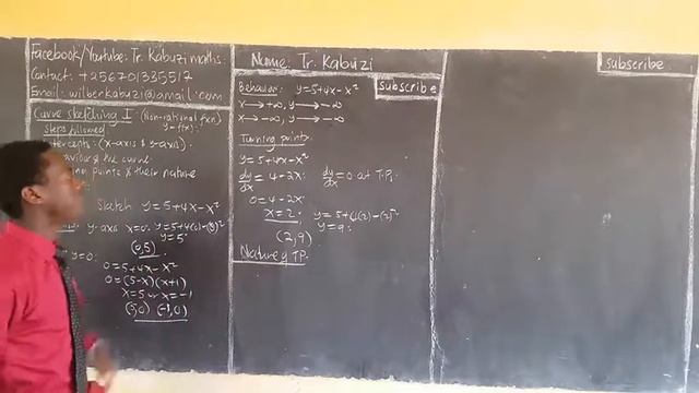 curve sketching 1,y = 5 + 4x − x².........#africastruggle. смотреть онлайн