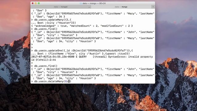Deleting MongoDB смотреть онлайн