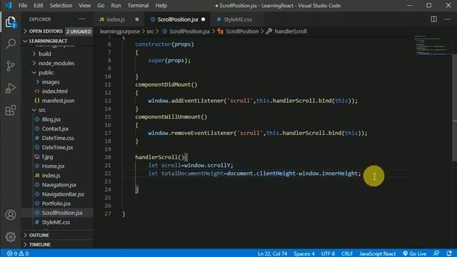 Scrolling Position Indicator Using React JS(Hindi) смотреть онлайн