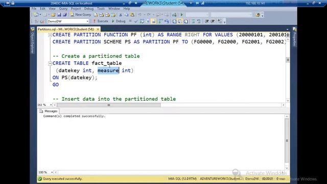 18 Demo for Partitioning a Fact Table смотреть онлайн