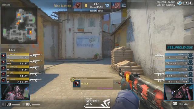 CS:GO - GX vs. Rise Nation [Inferno] Map 1 - NA Elimination Match - ESL Pro League Season 6 смотреть онлайн