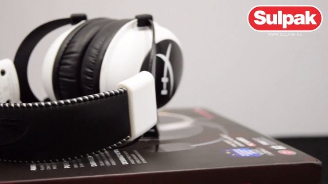 Игровая проводная гарнитура HyperX Cloud Белый распаковка (www.sulpak.kz) смотреть онлайн