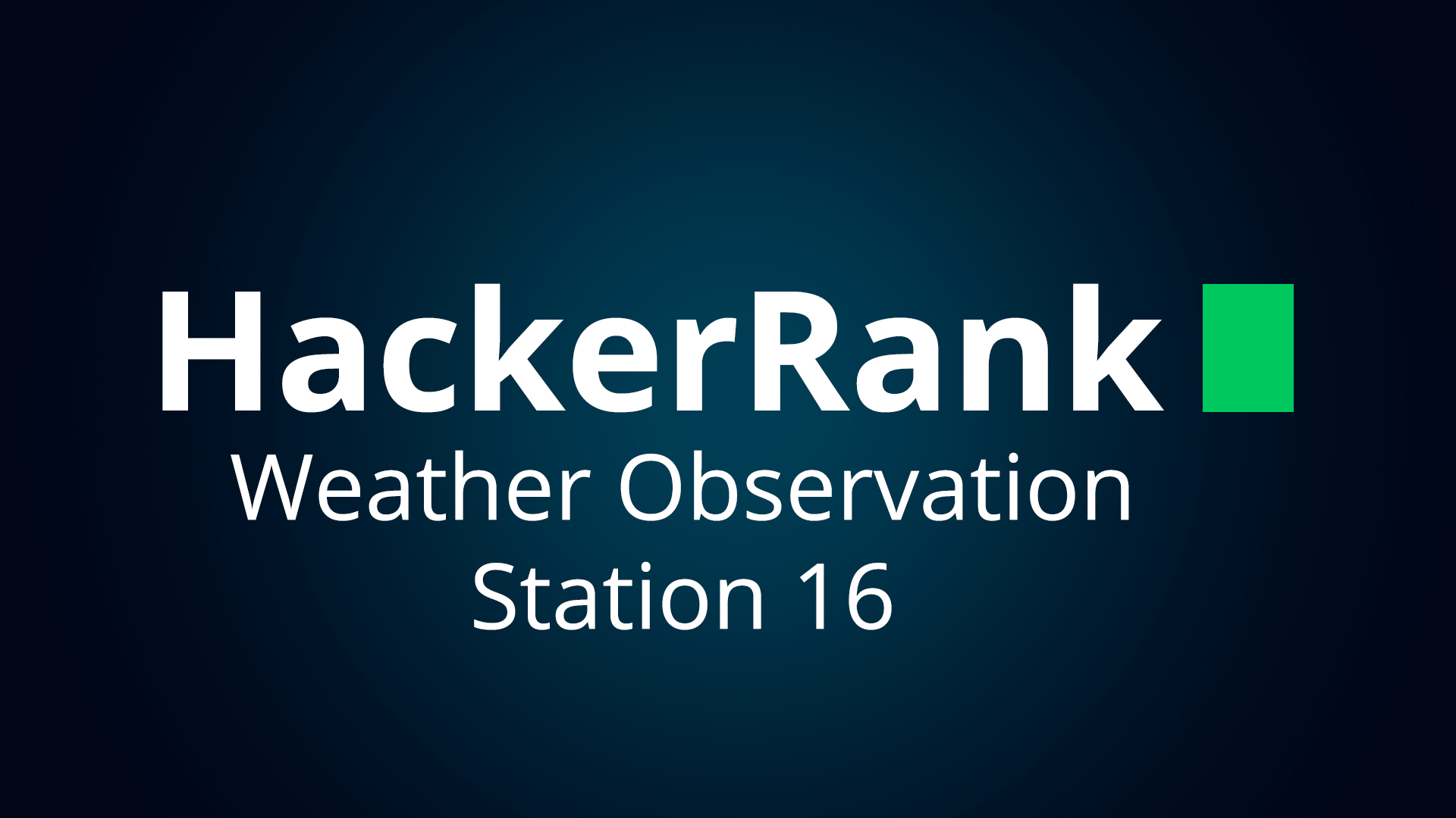 Решение SQL задания "Weather Observation Station 16" на HackerRank.com смотреть онлайн