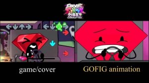 V2 PIBBY x ANNOYING ORANGE x RUBY | BFDI GLITCH | GAME x FNF ANIMATION comparison
