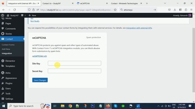 How to add Google Re-captcha in contact form 7 plugin. смотреть онлайн