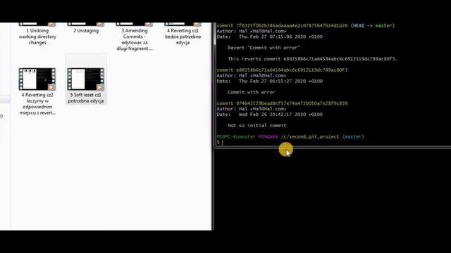 Git - cofanie zmian #5 soft reset смотреть онлайн