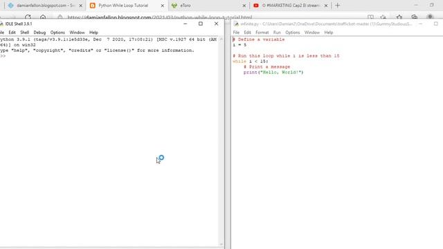Create infinite loop with Python смотреть онлайн