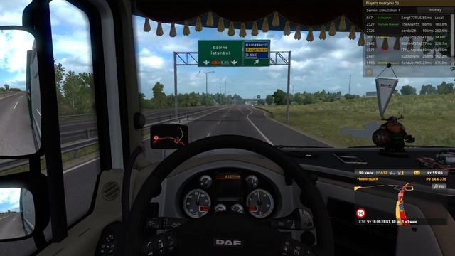 [ETS2 Multiplayer] Забагованый рейс по Дороге к Черному морю смотреть онлайн