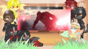 kaiju react to Kong&Godzilla vs MechaGodzilla / Gacha club / Mona Gacha / sorry