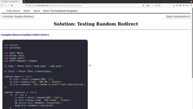 Perl Dancer Part 20: Solution Random redirect смотреть онлайн