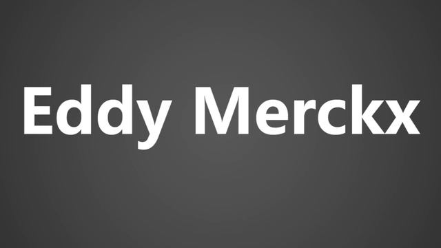 How To Pronounce Eddy Merckx смотреть онлайн
