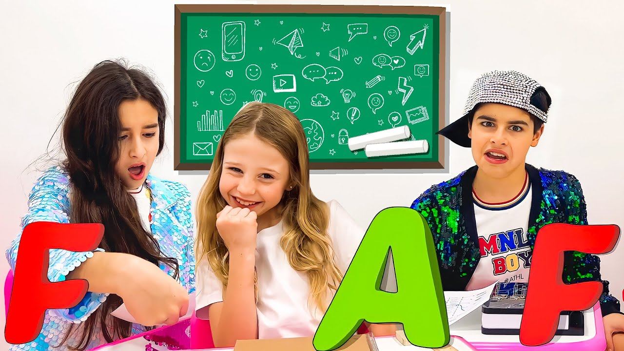 Настя показывает, что знания в школе важнее внешнего вида смотреть онлайн