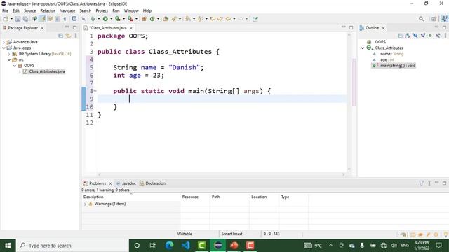 Advance-Java Java Class Attributes #03 смотреть онлайн