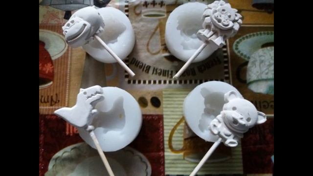 Силиконовая форма для изготовления леденцов на палочке "зверята", вес 15 грамм. смотреть онлайн