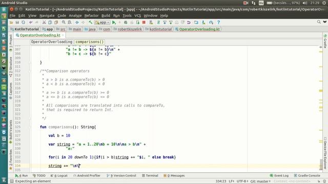 Android Kotlin Tutorial #165 - Operator overloading - Comparison operators смотреть онлайн