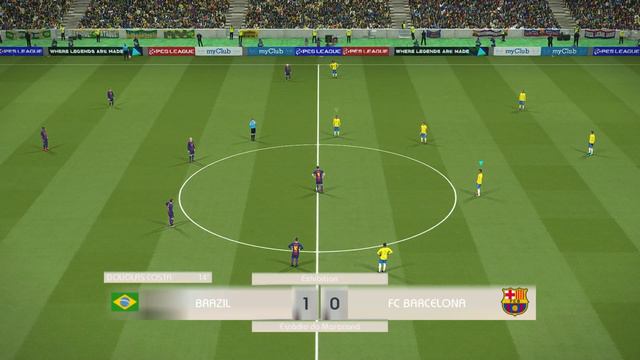 Brazil vs Barcelona | PES 2018 Gameplay PC смотреть онлайн