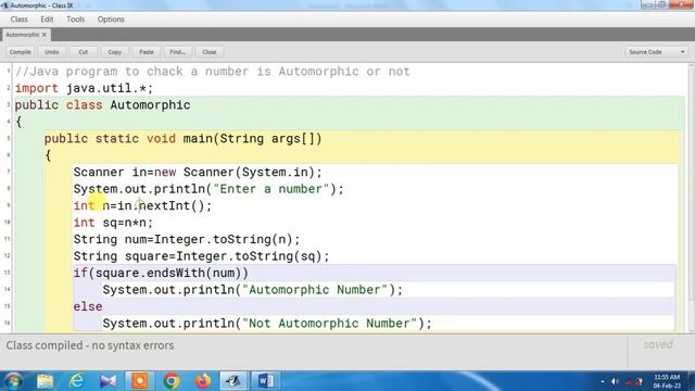 Automorphic Number In Java || Wrapper Class In Java || Java Program || Automorphic Number смотреть онлайн