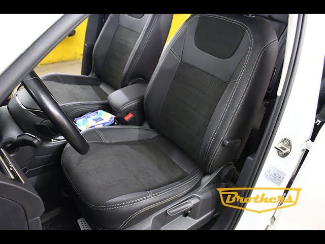 Чехлы на Volkswagen Tiguan 2, 2017 - н.в. серии "Alcantara" - серая строчка смотреть онлайн