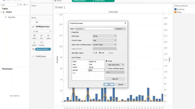 Tableau: Control Date Level with Parameters (Year, Month, Quarter) смотреть онлайн