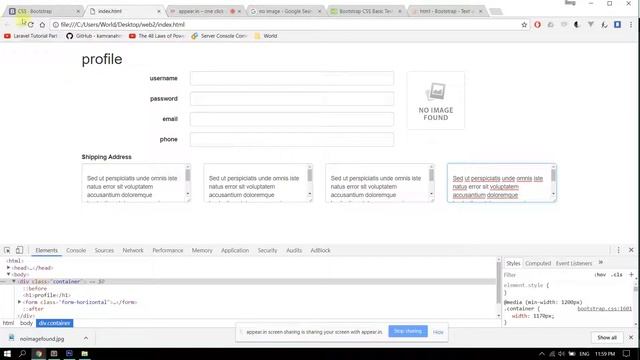 CSS Bootstrap - Shopping Customer Profile смотреть онлайн