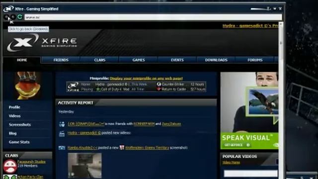 Xfire In-Game Internet Browser смотреть онлайн