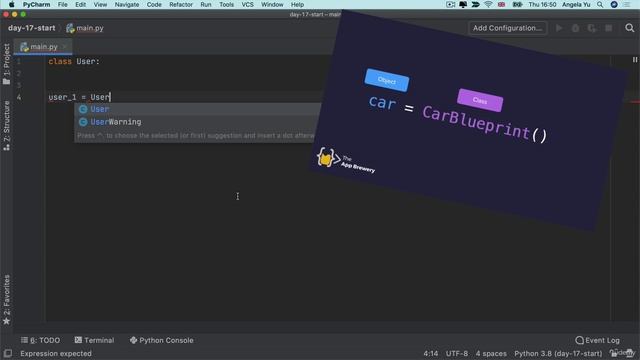 Day 17 - 154-How to create your own Class in Python смотреть онлайн