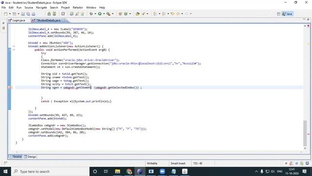 Add/Edit/Delete Student Details (GUI and Tables) - JTable, JComboBox, JScrollPane, JButton смотреть онлайн