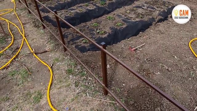 Простой и красивый забор для огорода из штакетника. смотреть онлайн