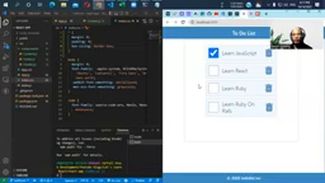 Lets Learn React Part 3 To Do List смотреть онлайн