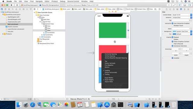 Scroll View With Auto Layouts & Constraints in Swift | XCode | Part-5 смотреть онлайн