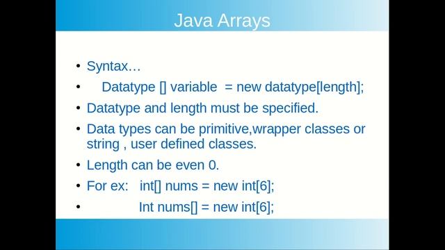 java arrays смотреть онлайн