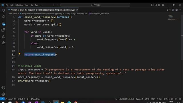 Program to count the frequency of words appearing in python #programmernavnath смотреть онлайн
