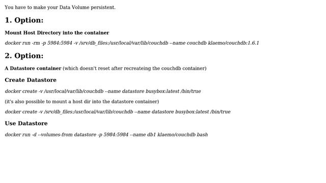 Docker + CouchDB optimal configuration for continuous deployment (2 Solutions!!) смотреть онлайн