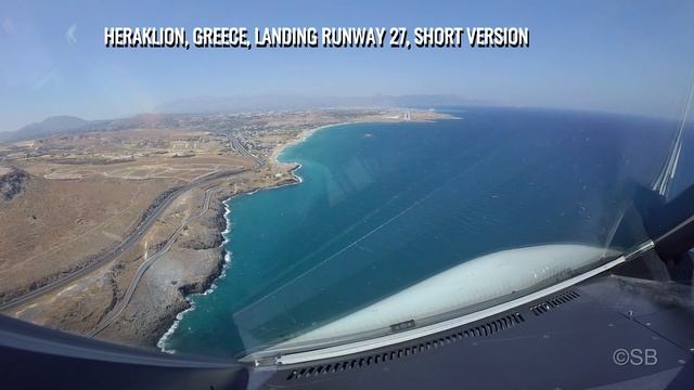 Heraklion, Crete, Landing Runway 27 | Airbus A320 pilots at work | short intro version 4k смотреть онлайн