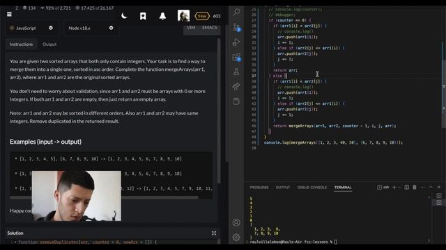 Merge Two Arrays PT 5 смотреть онлайн