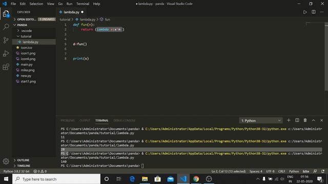 Lambda anonymous function in python. | python tutorial in Hindi #25 | смотреть онлайн
