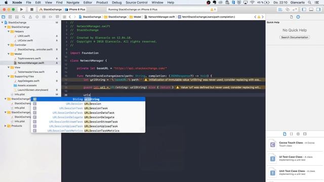 SWIFT 4.1: Building A StackExchange API App | PART 3: JSON Parsing, Fetching Data смотреть онлайн
