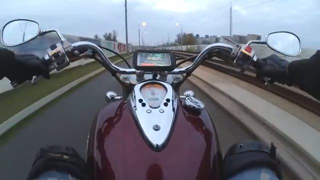 Yamaha Drag Star 400 разгон до 100 и динамика Accelerate to 100 km/h смотреть онлайн