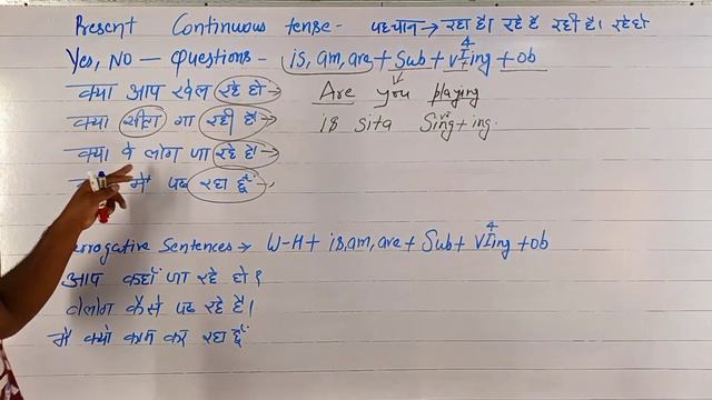 learn present continuous tense ||practice questions and word meaning смотреть онлайн