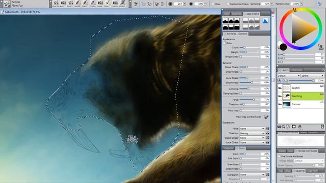 Time lapse painting [Corel Painter] | Sabertooth [Short version] смотреть онлайн