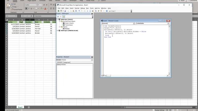 Excel VBA Selecciona la primer celda debajo de filtro смотреть онлайн