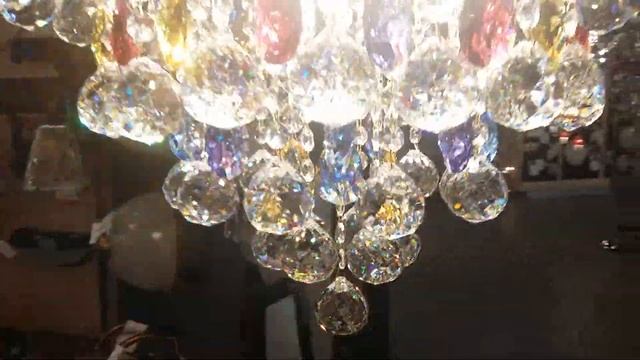 Подвесная круглая люстра DL-9161/45 Gold strass смотреть онлайн