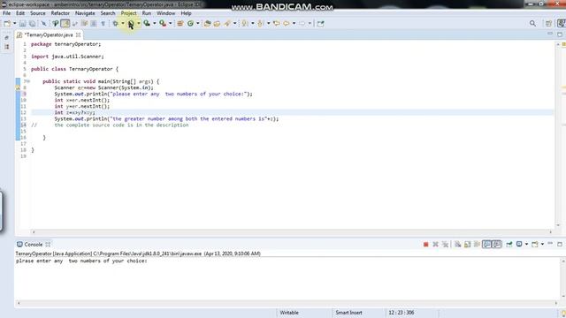 Ternary Operators in java смотреть онлайн
