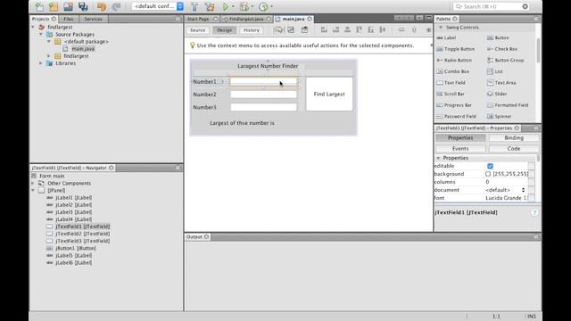 Find Largest Number in Netbeans 8.2 JAVA GUI смотреть онлайн