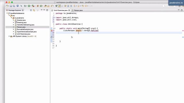 Java 8 Lambda Basics 13 - Lambda Exercise смотреть онлайн