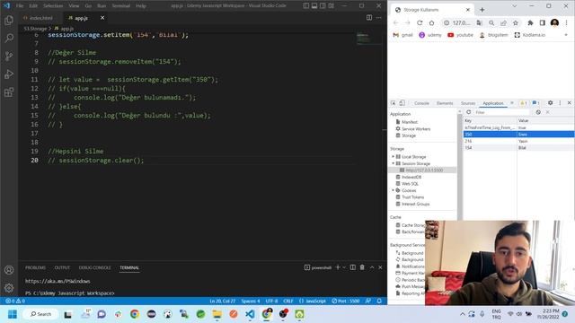 76) Session Storage Kullanımı | JAVASCRIPT Dersleri смотреть онлайн