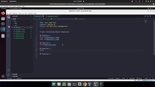 Lab 2 - Installing Ubuntu 22.04 [ Part 7 Time to submit ] смотреть онлайн